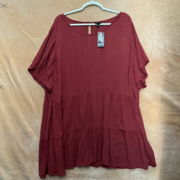 Torrid Deep Red Women's Tunic Top - Picture 1 of 9